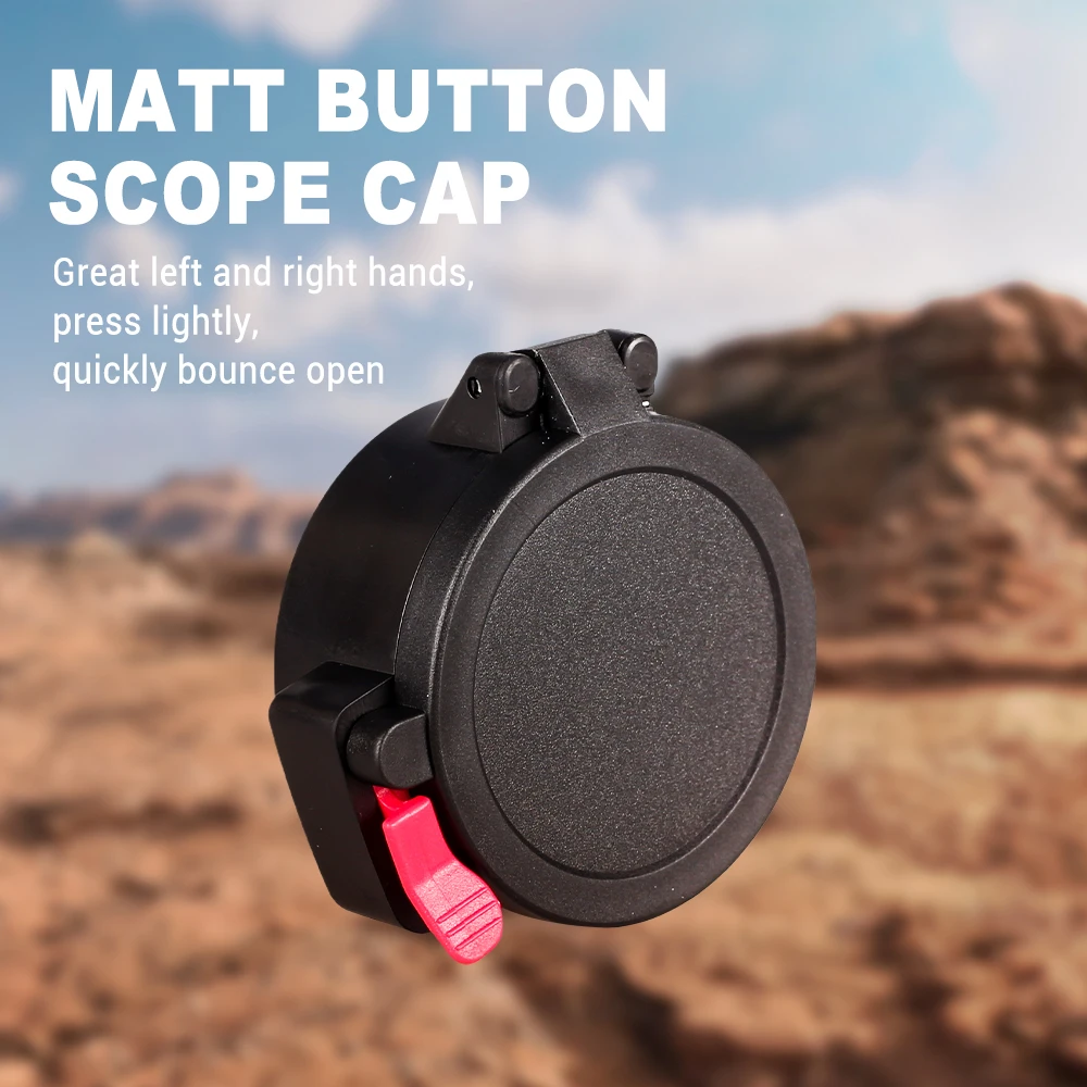 Cubierta de lente de alcance de Rifle, cubiertas de alcance de apertura rápida de 39,4-48mm con tapa protectora de alcance óptica a presión para mira telescópica - imagen 5