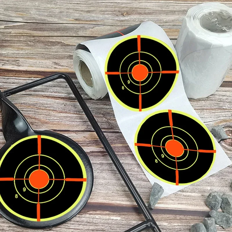 Papel de salpicaduras de 3 pulgadas, rollo de herramientas de disparo de 100/200 piezas, pegatina adhesiva, objetivos, Amp, práctica reactiva de disparo - imagen 5