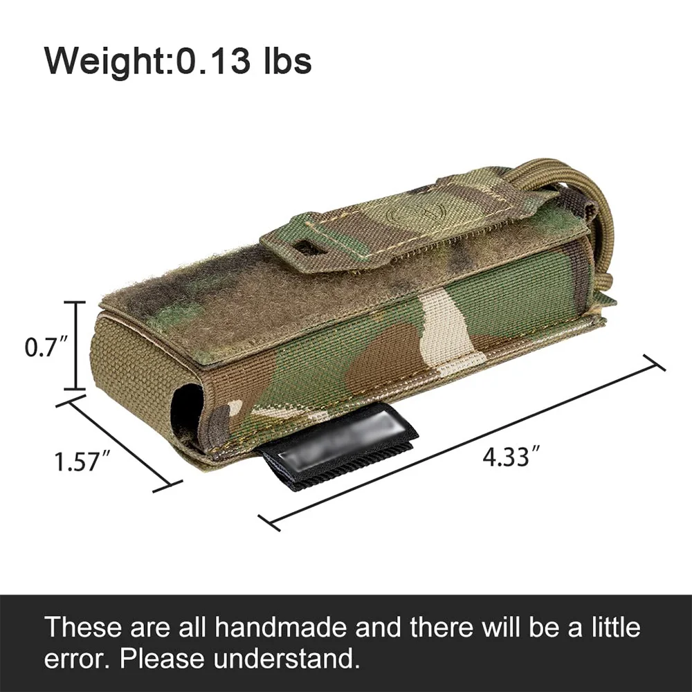 Bolsa Molle Mag para pistola individual M1911 92F 9mm.40S & M, soporte para revistas con tapa abierta, bolsa para herramientas táctica, funda para linterna de nailon 500D - imagen 5