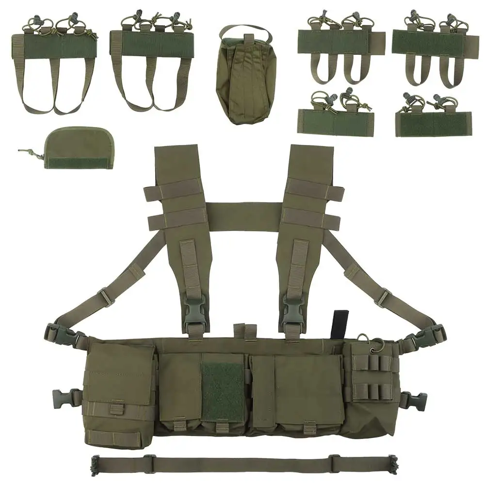 Plataforma de pecho táctica UW Gen IV, bolsa MRC GP, harness 556 762 MAG, interruptor rápido, plataforma de engranaje, gancho, bucle, chaleco de caza MOLLE - imagen 3