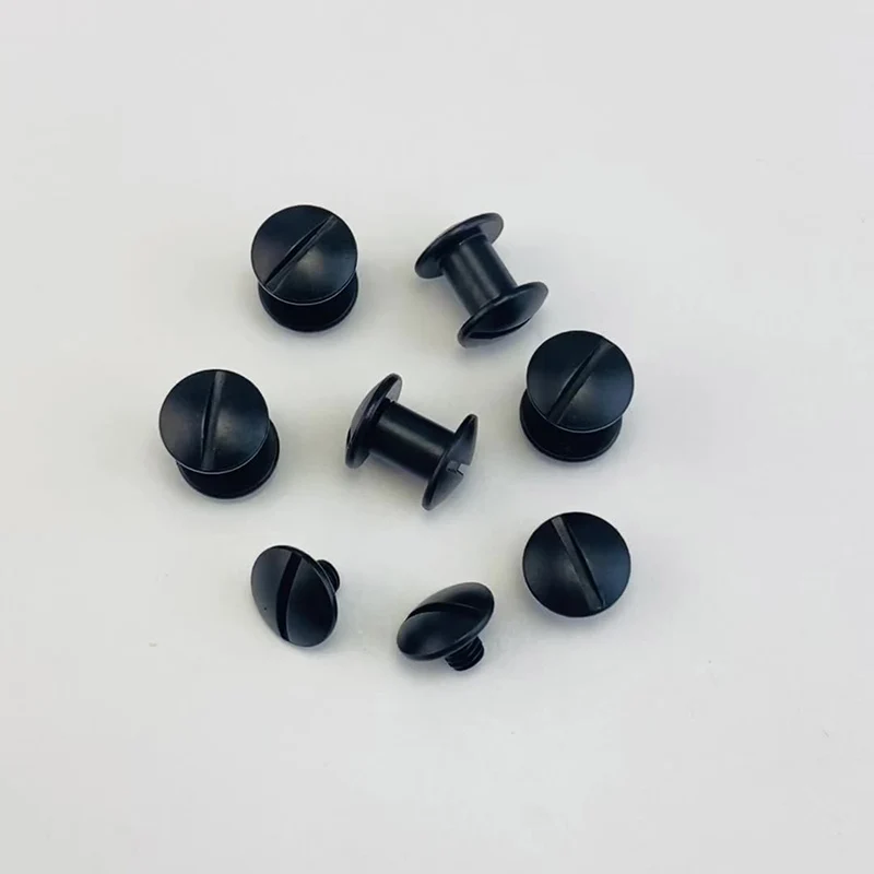 Material de acero inoxidable 416, mango de cuchillo, piezas para hacer tornillo de cabeza plana semicircular, tornillos rectos M3.5, par de clavos de remache de bloqueo - imagen 3