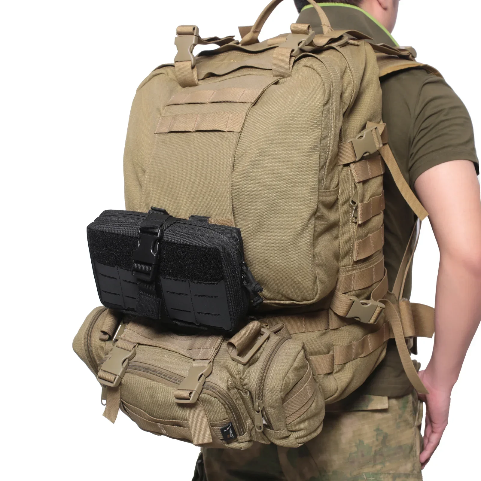 Riñonera táctica MOLLE corte láser – Bolsa EDC organizadora - imagen 2