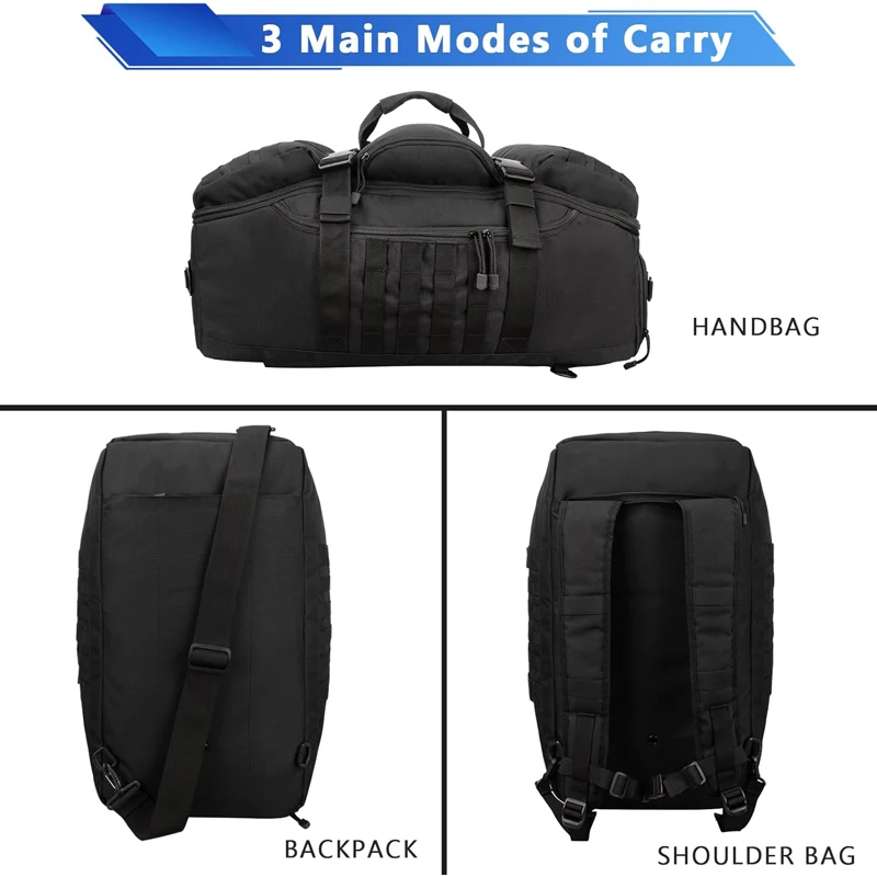 LQARMY 30 45 80L bolsas de viaje impermeables bolsas de equipaje de gran capacidad bolsa de lona para hombre bolsa de viaje bolsa de fin de semana bolsas de lona - imagen 3