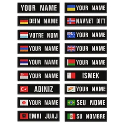 Brazalete parche países Europa Asia nombre personalizado