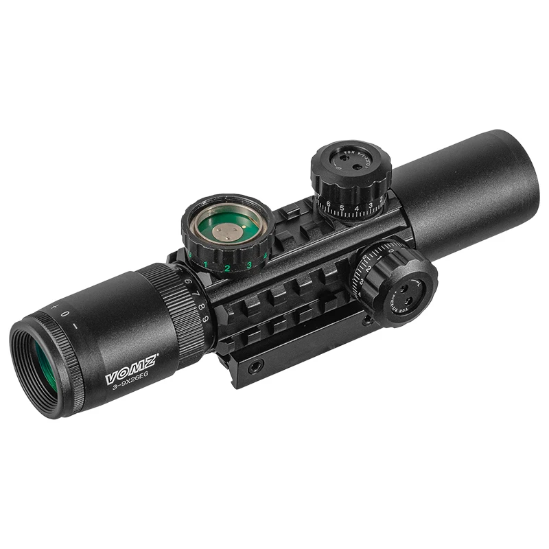 VOMZ nuevo 3-9X26 alcance rojo verde iluminado mira óptica táctica caza Riflescope 11/20mm para Rifle Picatinny Air 2026 - imagen 5