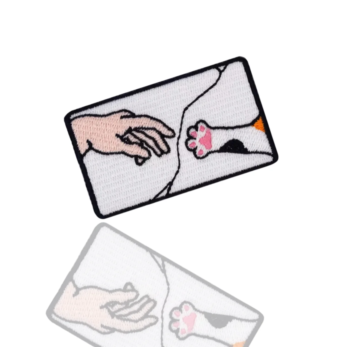 Parches de velcro con dibujos animados de la creación de Adam, insignia de moral de animales bordada, pegatina para mochila, apliques de ropa para niños