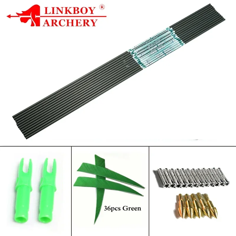 12 Uds tiro con arco flechas de carbono 0.001 eje 4 pulgadas paletas de pavo puntas de punta de flecha paletas de flecha arco tradicional caza