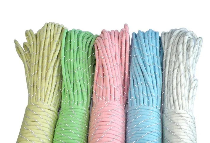 1 Uds. 100 pies 9 hebras luminosas que brillan en la oscuridad y cable de paracaídas de Paracord reflectante - imagen 5