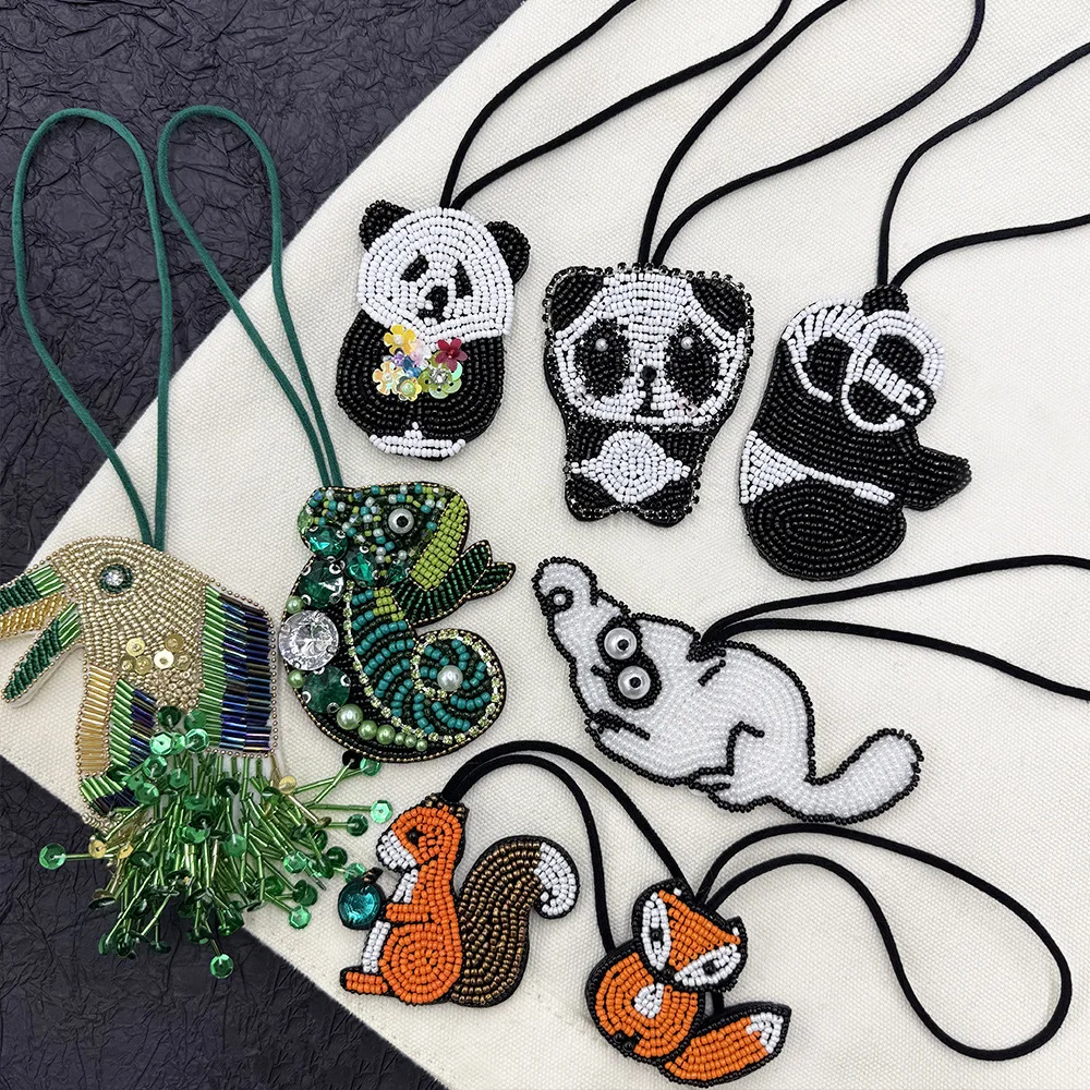 Abalorio para bolso con cuentas hecho a mano en 3D, parches de cordón con cuentas de cristal, colgante de cuerda de diamantes de imitación, regalo ideal para ella - imagen 2