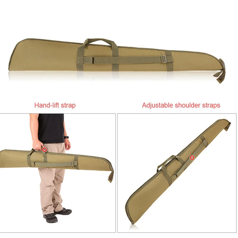Bolsa de pistola táctica de 125cm, funda militar para Rifle de aire al aire libre, bolsa de caza Airsoft, mochila con correa para el hombro para Rifle de tiro del ejército - imagen 3