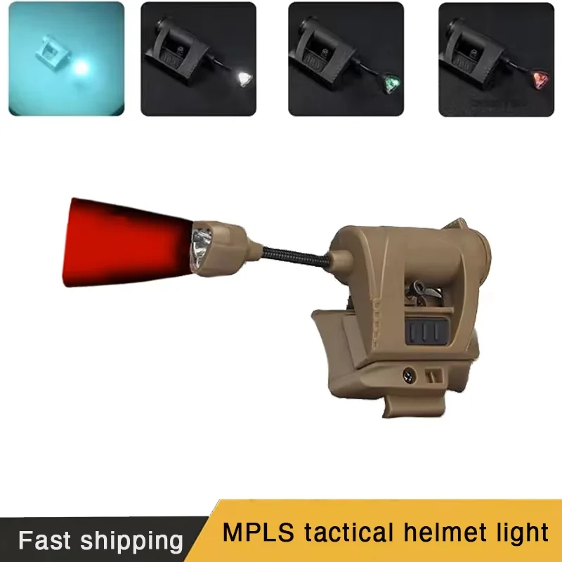 Luz táctica para casco, linterna LED para casco, iluminación auxiliar para caza al aire libre, luz infrarroja roja, verde, blanca para caza