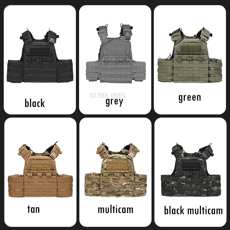 Chaleco táctico Molle ajustable para tiro de Airsoft, chaleco de Paintball, caza al aire libre, CS Wargame, deportes, duradero - imagen 2