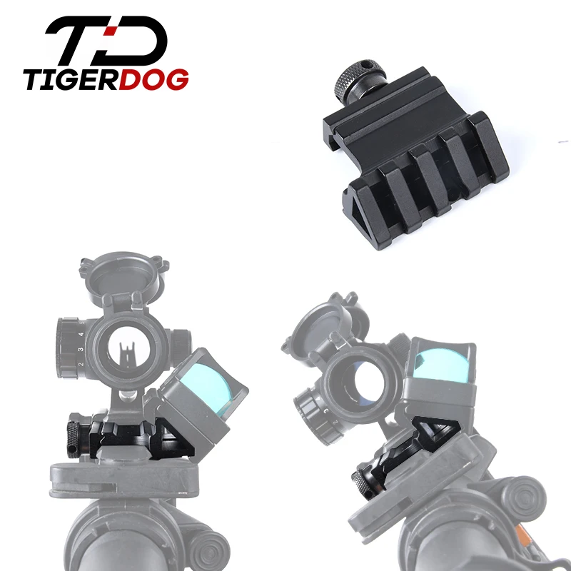 Adaptador offset Picatinny 30° – Perfil bajo para luz láser y mira - imagen 3