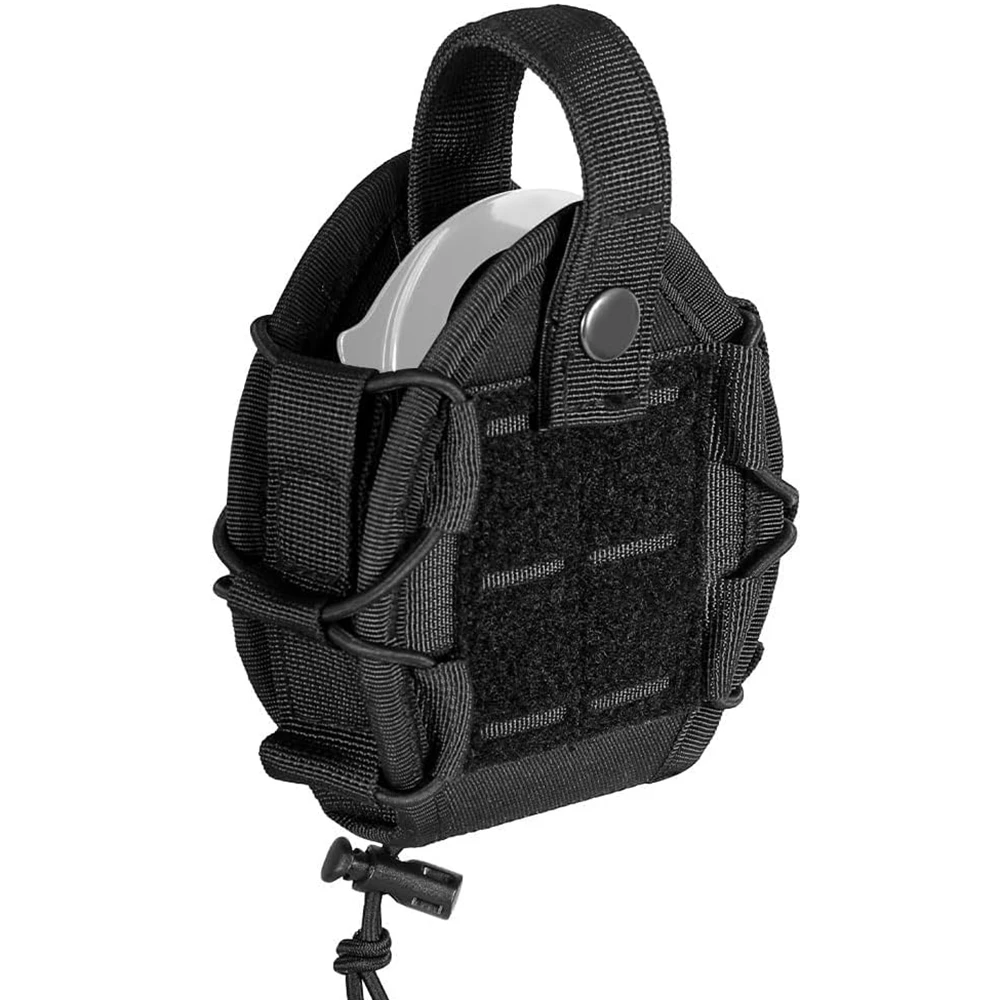 Bolsa para esposas táctica individual/doble, conjunto de fundas Molle de liberación rápida, cinturón de trabajo con funda para esposas estándar/doblado/encinado - imagen 4