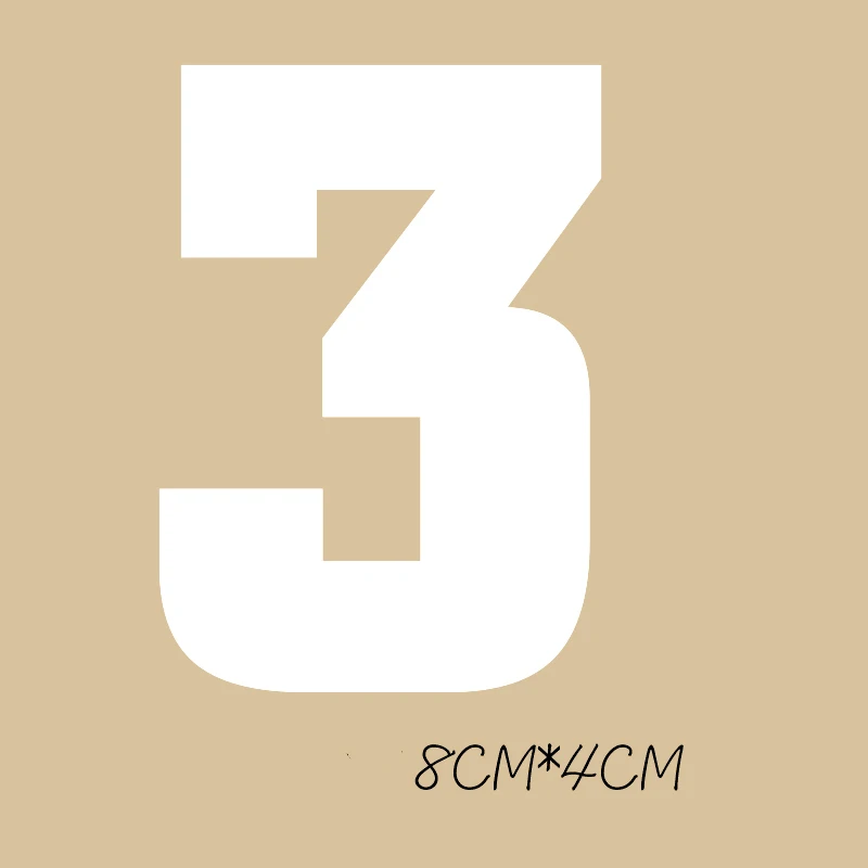 Pegatinas térmicas de transferencia de calor con número árabe para ropa, accesorios de bricolaje, parches de apliques lavables, 8CM - imagen 5