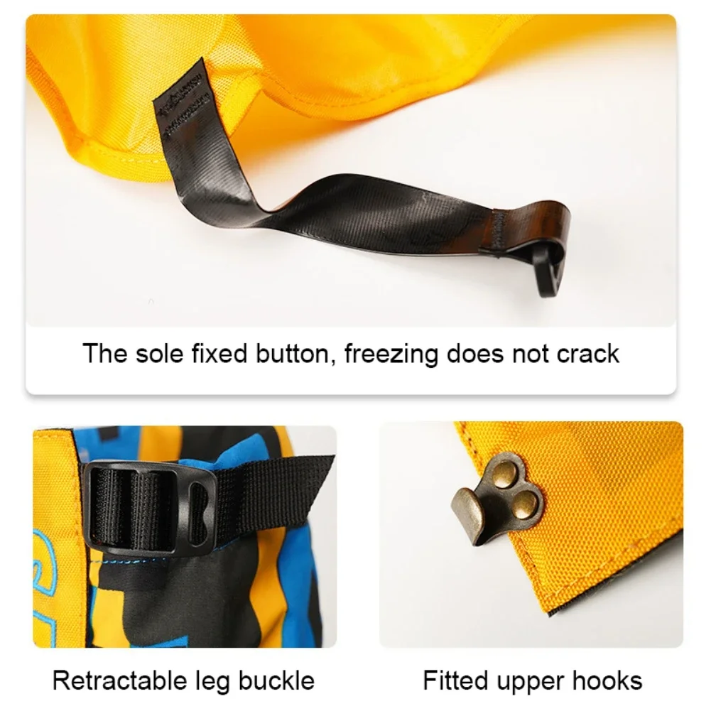 1 par de polainas de esquí impermeables para exteriores para niños, senderismo, nieve, ciclismo, escalada, caza, polainas, calentadores de tobillo para piernas de invierno - imagen 4