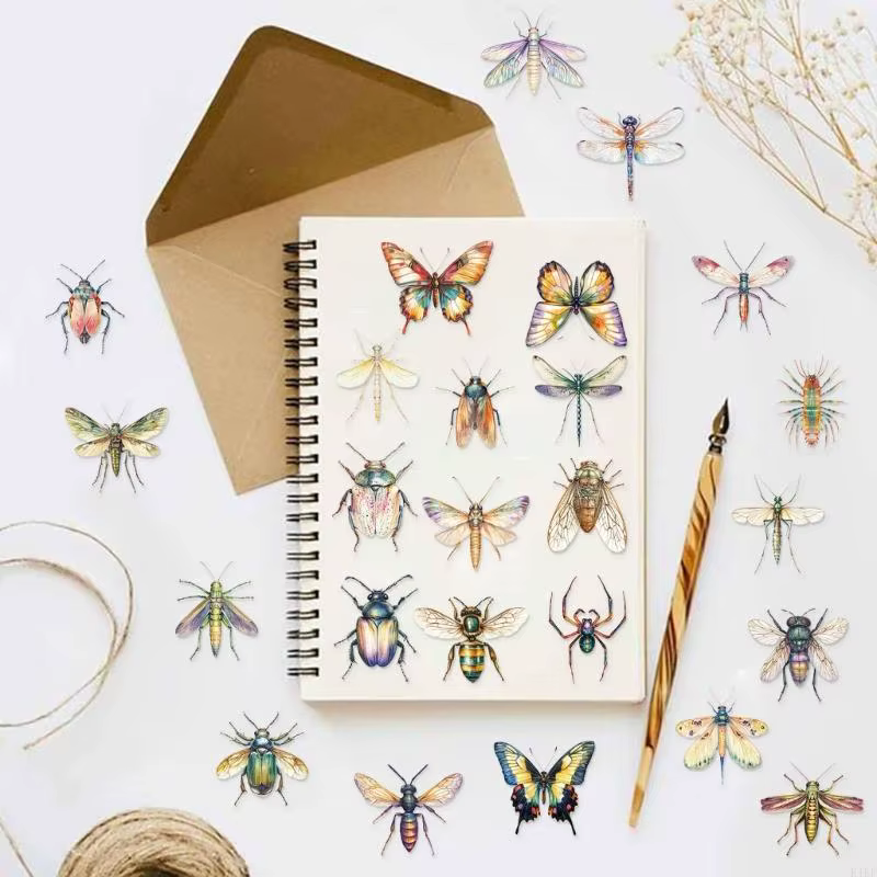 Pack pegatinas graffiti acuarela insecto para equipaje