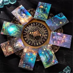 10 hojas escena bricolaje pegatina paisajística pegatina estatina estética series bosques bosques pegatinas álbum