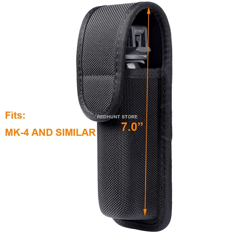 Bolsa para linterna táctica, soporte para linterna compacto con tapa abierta para acampar al aire libre/senderismo/escalada - imagen 3