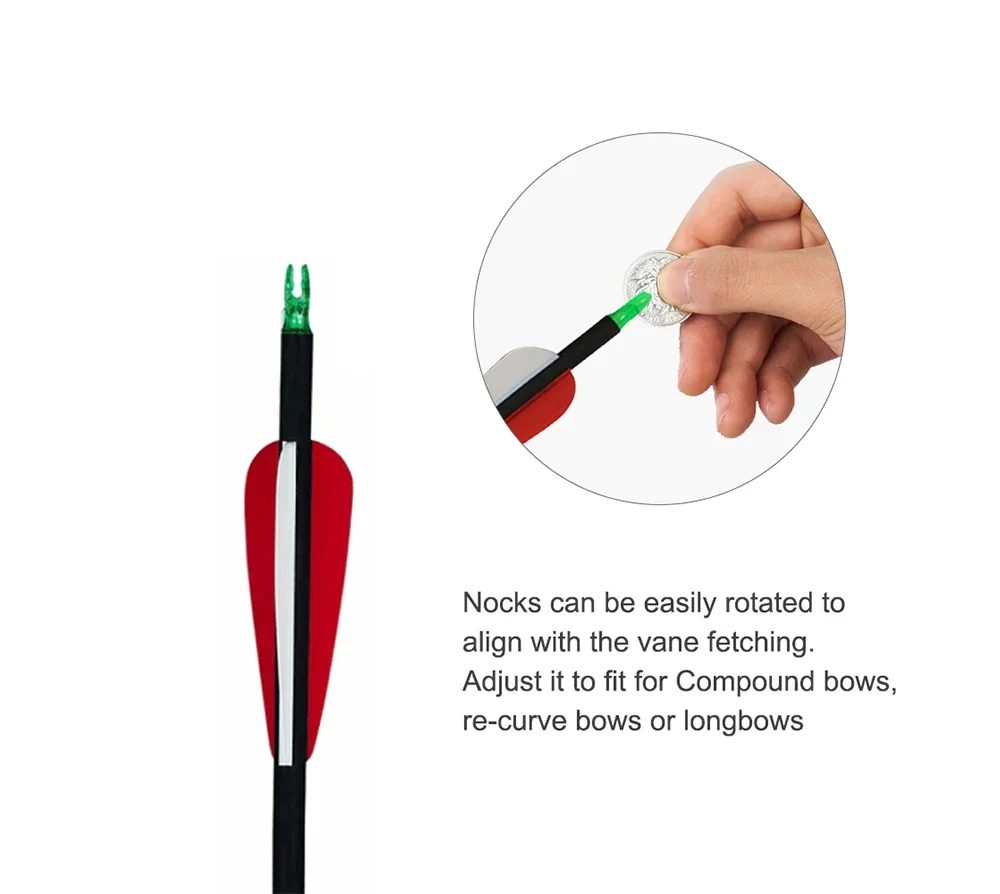 Puntas de flecha carbono reemplazables para arco recurvo y compuesto - imagen 4