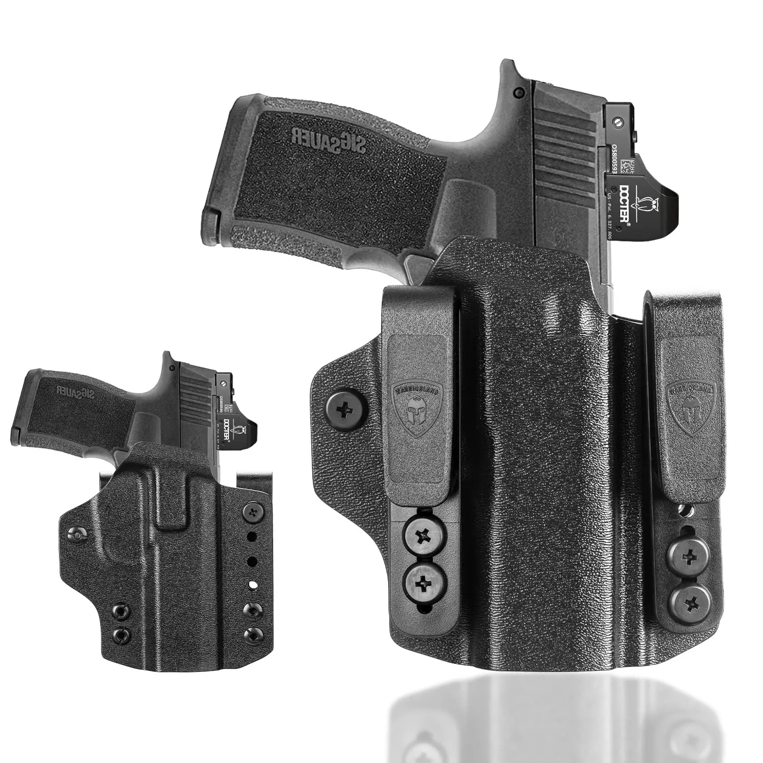 Solo se adapta a Sig Sauer P365/P365 X/P365 SAS, IWB y OOWB, corte óptico de funda Kydex Convertible, miras a juego, Clip para cinturón de 4,4 cm, mano derecha