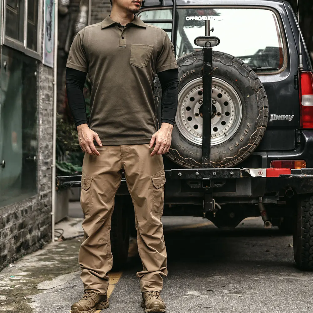 Emersongear-Polos tácticos Mayfly con etiqueta azul, camiseta de senderismo, camisetas de manga corta, camiseta de caza, informal, Camping, urbano, RG - imagen 2