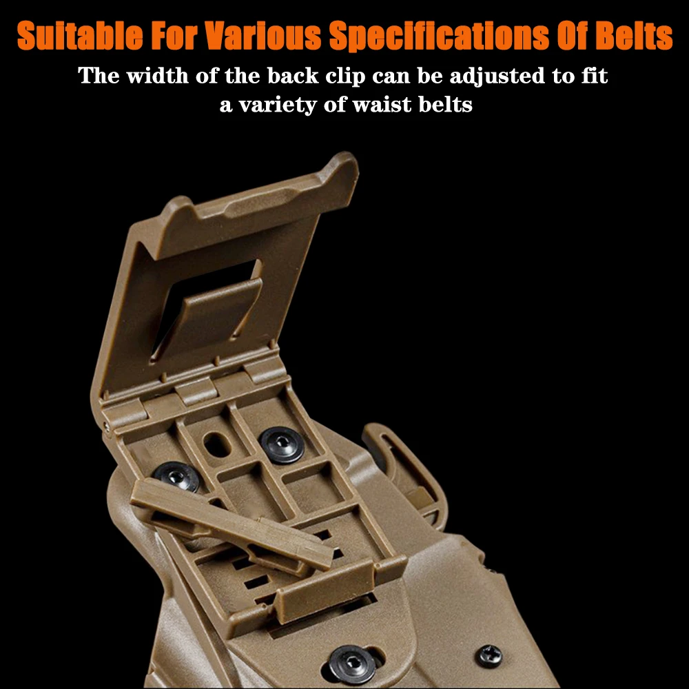 Funda Universal ajustable para pistola con Clip trasero para JERICHO 941,941 PL,941F/SPRINGFIELD XD 9MM/STEYR L9A1,L40A1/SIG SAUER/BERETTA - imagen 5