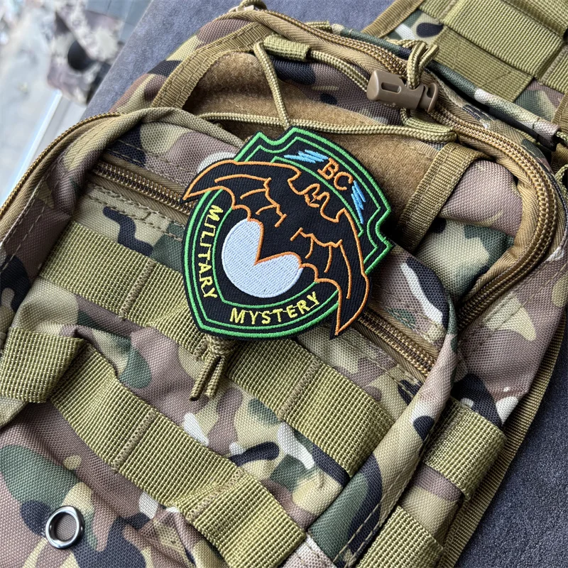 Parche bordado táctico "Chevron Bat", insignias de moral militar, parches con gancho, pegatinas para mochila y ropa