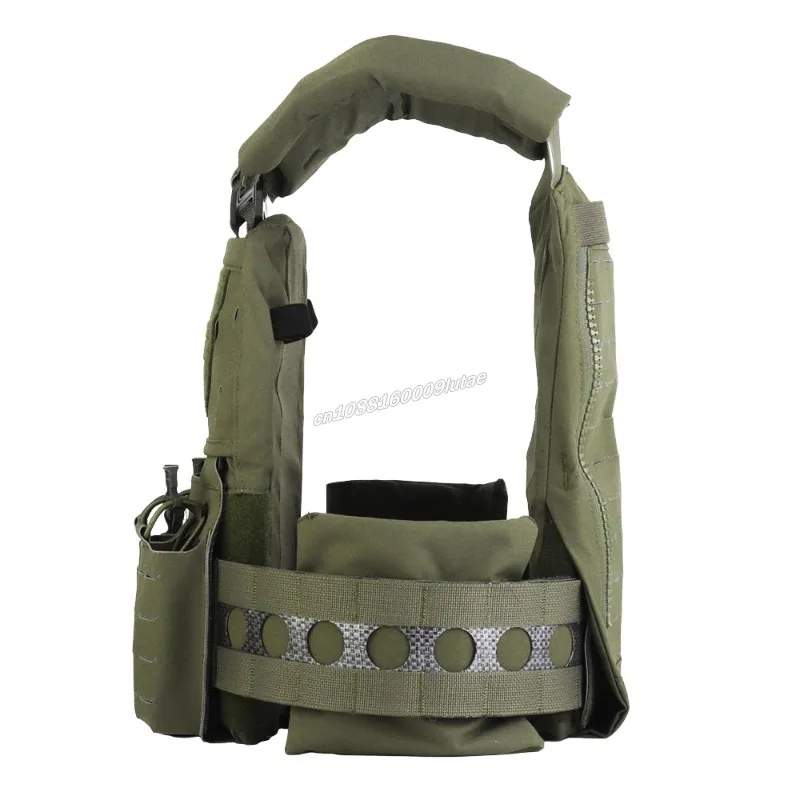 Ferro V5 FCPC portador de placa táctica Modular portátil chaleco de caza MOLLE Airsoft Triple Mag bolsa con cremallera en el Panel trasero Banger - imagen 3