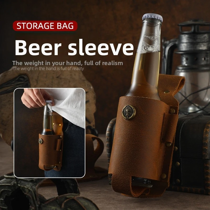 Porta bebidas cinturón de cuero para latas y botellas - imagen 5
