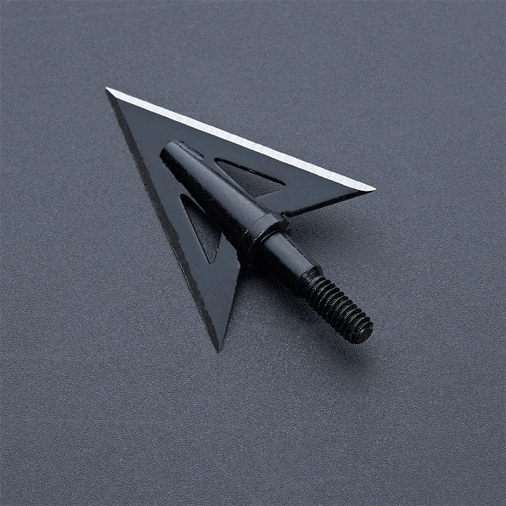6/12/24/36 Uds. Cabezales de flecha de tiro con arco puntas de flecha Triangular roscadas de grano Material de acero al carbono para accesorios de tiro con arco - imagen 5