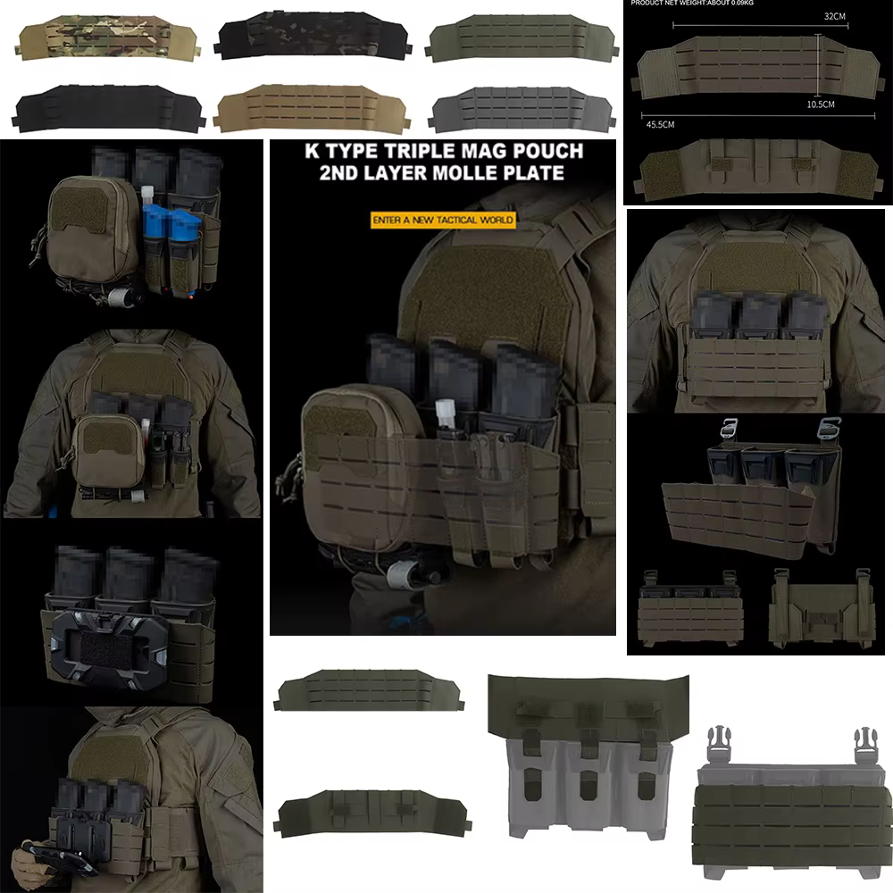 Portacargadores táctico MOLLE triple – Pouch exterior cazador