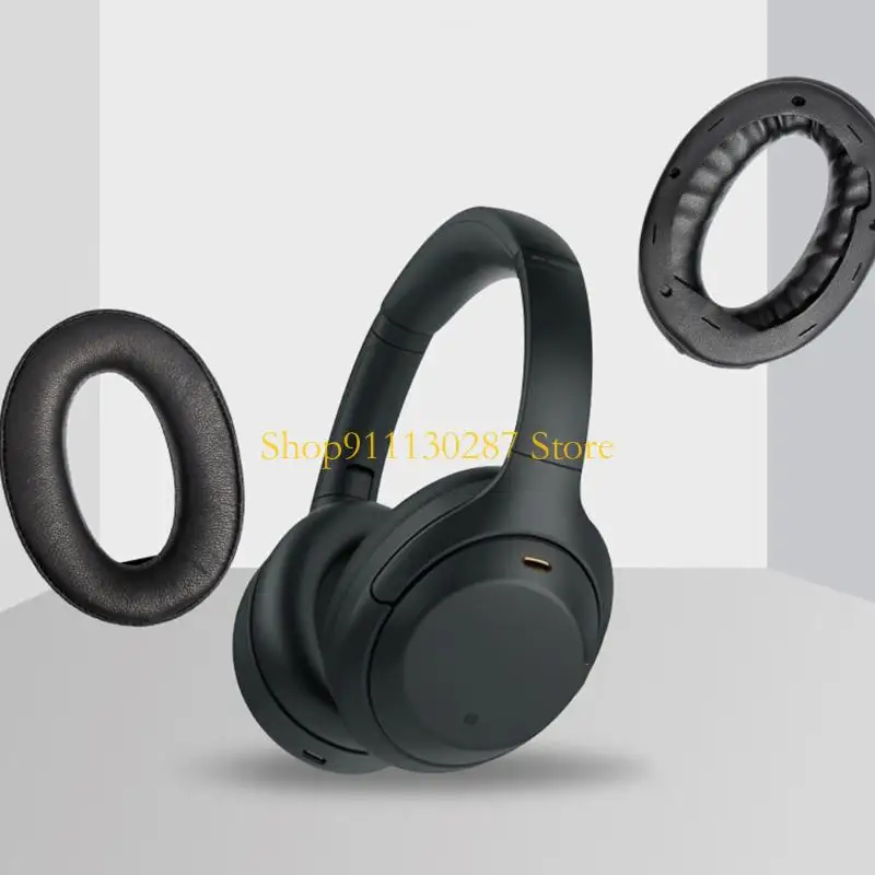 Almohadillas para los oídos J1HC repuesto para auriculares supraaurales cuero PU suave WH-1000XM4 - imagen 2