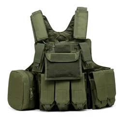 Chaleco táctico MOLLE con portaplacas para Airsoft y Paintball