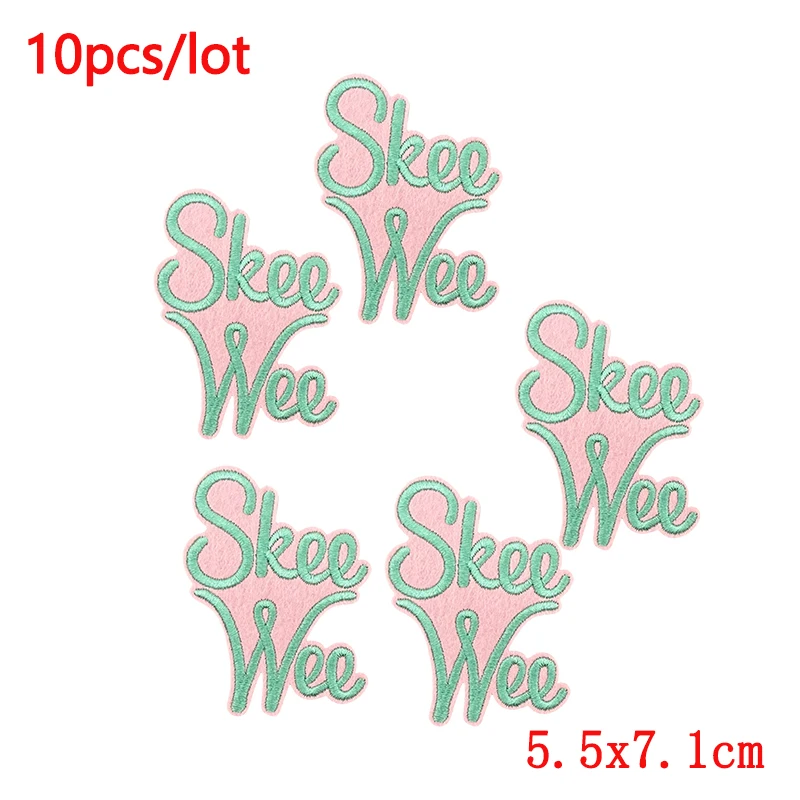 10 unids/lote chica negra AKA 1908 parche bordado hierro en parches para ropa parches termoadhesivos en ropa DIY parche pegatinas - imagen 3