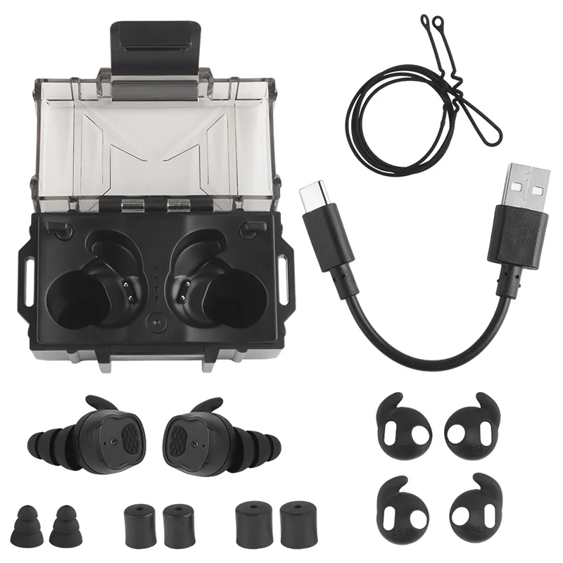 Auriculares tácticos con Bluetooth 5,3, cascos de protección intrauditivos con cancelación de ruido, conexión electrónica - imagen 5