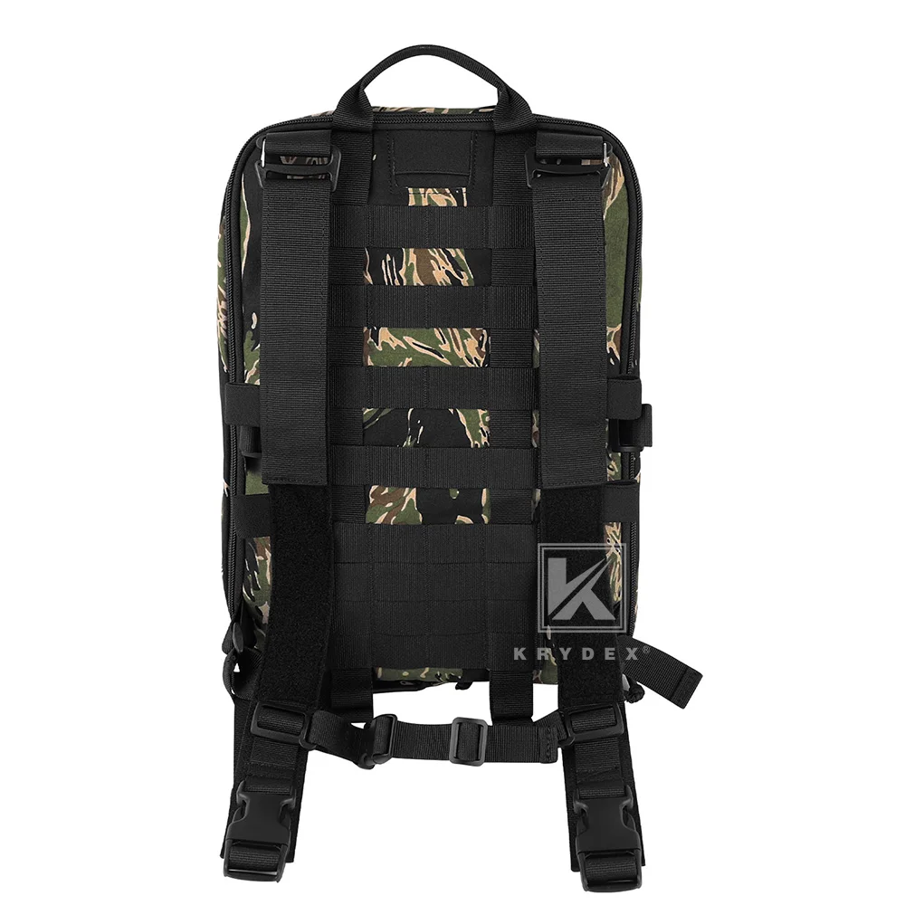 KRYDEX-mochila táctica plana 500D D3, paquete de asalto expandible de 23L, bolsa de hidratación, bolsas de viaje, caza y senderismo - imagen 4