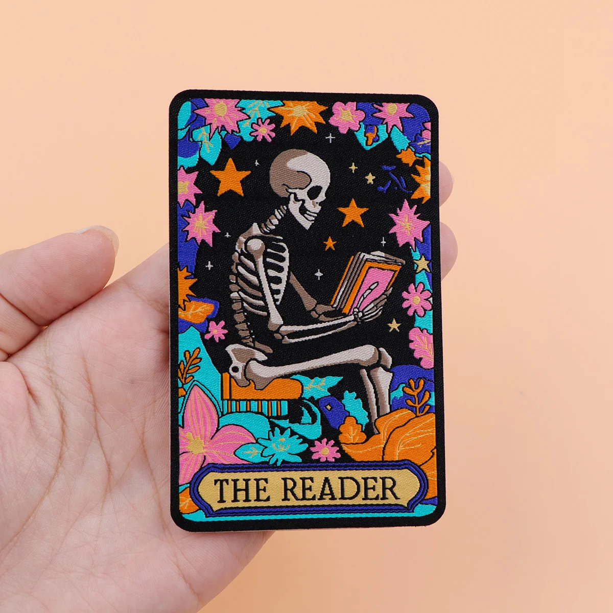 Parche para planchar con Tarot de esqueleto, parche para ropa, parche bordado TDAH, accesorios de ropa, pegatinas de costura - imagen 5