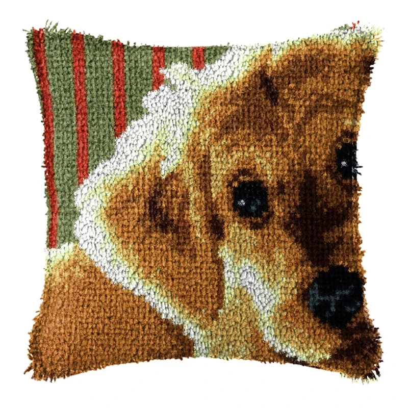 Kit gancho pestillo perros – Funda cojín bordada artesanal - imagen 5