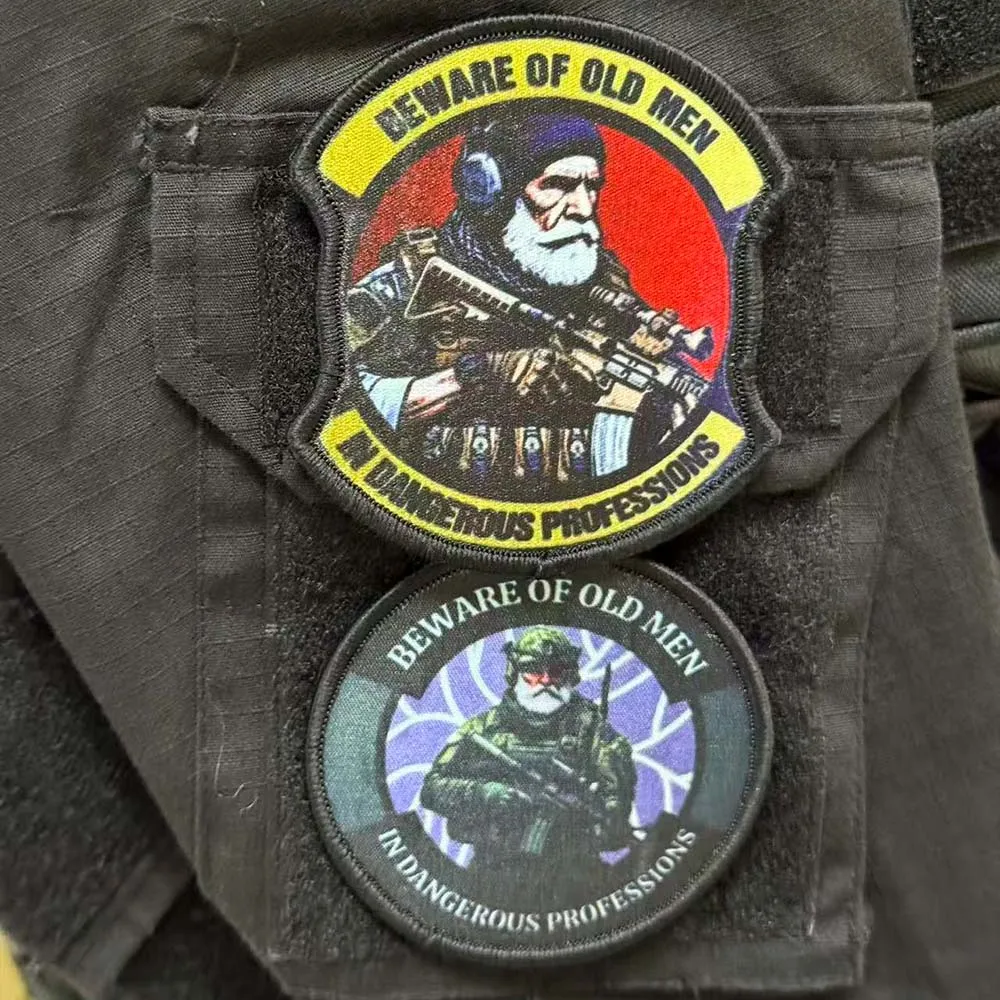 Insignia de moral de mochila táctica, brazalete de ventilador militar de velcro, insignia de moral de chaleco táctico de velcro - imagen 2