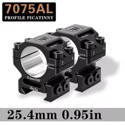 Discovery-anillos de alcance de 25,4mm para riel Picatinny Cnc 7075, accesorios de caza de aluminio de aviación, anillo de montaje para exteriores