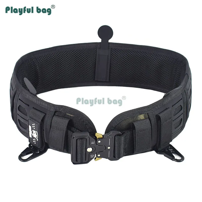 Pretina táctica para hombre, cinturón Molle multifuncional con corte láser, equipo de caza para adiestramiento al aire libre ajustable de alta calidad AQB156 - imagen 3