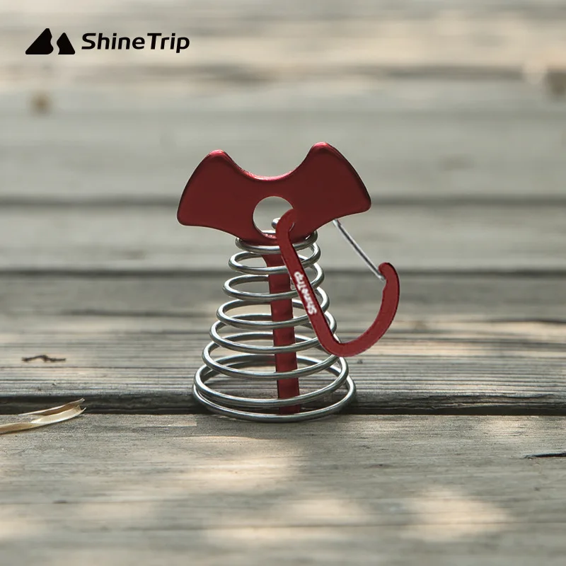 Gancho de resorte de espina de pescado, hebilla colgante multifuncional, accesorios de tienda de aleación de aluminio, dosel para acampar al aire libre, hebilla de cuerda de viento - imagen 2