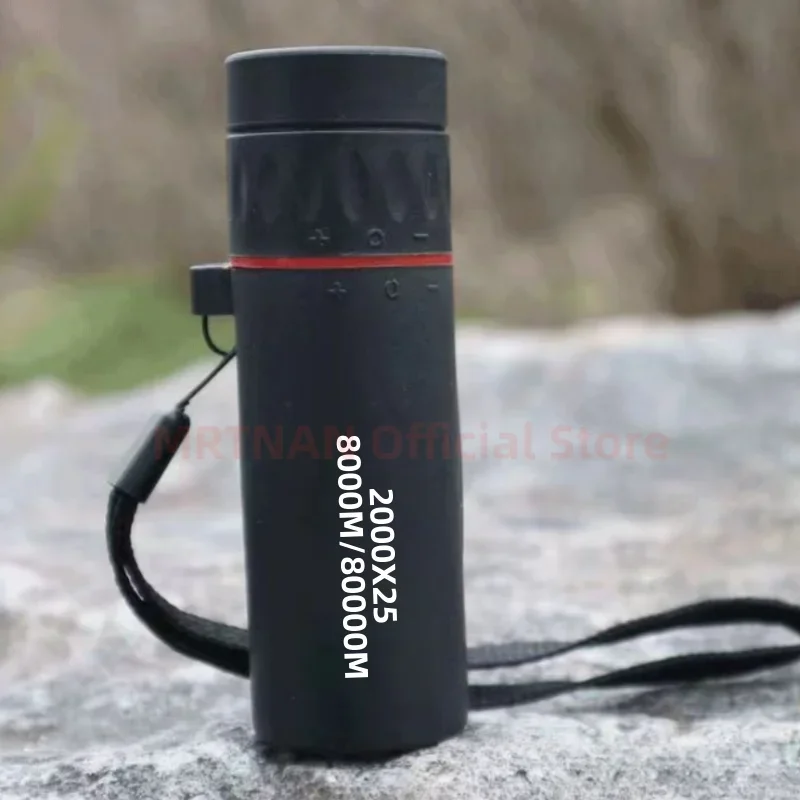 Telescopio Monocular portátil para teléfono móvil, minitelescopio HD de 2000x25 con soporte para acampar al aire libre, caza y observación de aves - imagen 4