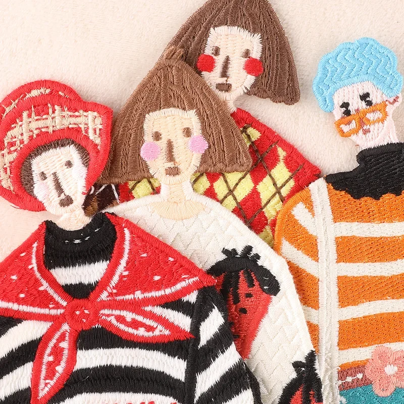 Parche bordado de ropa encantadora soluble en agua, parches grandes de disfraz de dibujos animados, pegatinas de vestir para niñas de moda - imagen 2