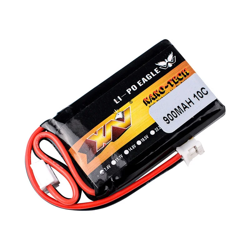 Batería de coche teledirigido HJ 2S 7,4 V 900mAh 10C Lipo para AXIAL SCX24 SCX2 90081 C10 1/24, accesorios para modelos de coche teledirigido, batería de 7,4 V - imagen 5