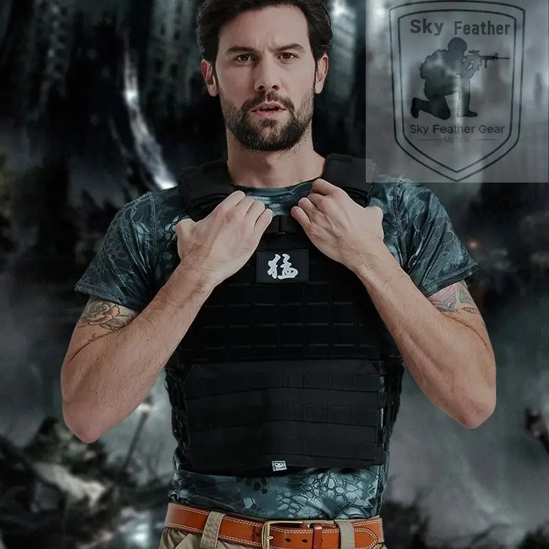 Chaleco táctico pesado de liberación rápida para deportes al aire libre, sistema MOLLE resistente al desgaste, entrenamiento físico ajustable - imagen 3