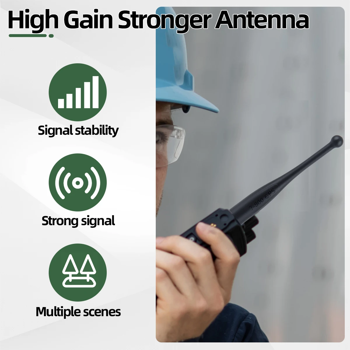 ABBREE 7-800 antena GPS SMA hembra UHF 764-870MHz antena rechoncha para Motorola APX serie APX 1000 4000 6000 APX 6000XE 8000XE - imagen 5