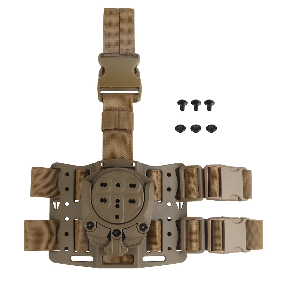 Adaptador de Base táctico de 360 grados, correa de plataforma de pierna caída, pistola de caza, adaptador de funda Modular para tiro QLS de tracción rápida - imagen 2