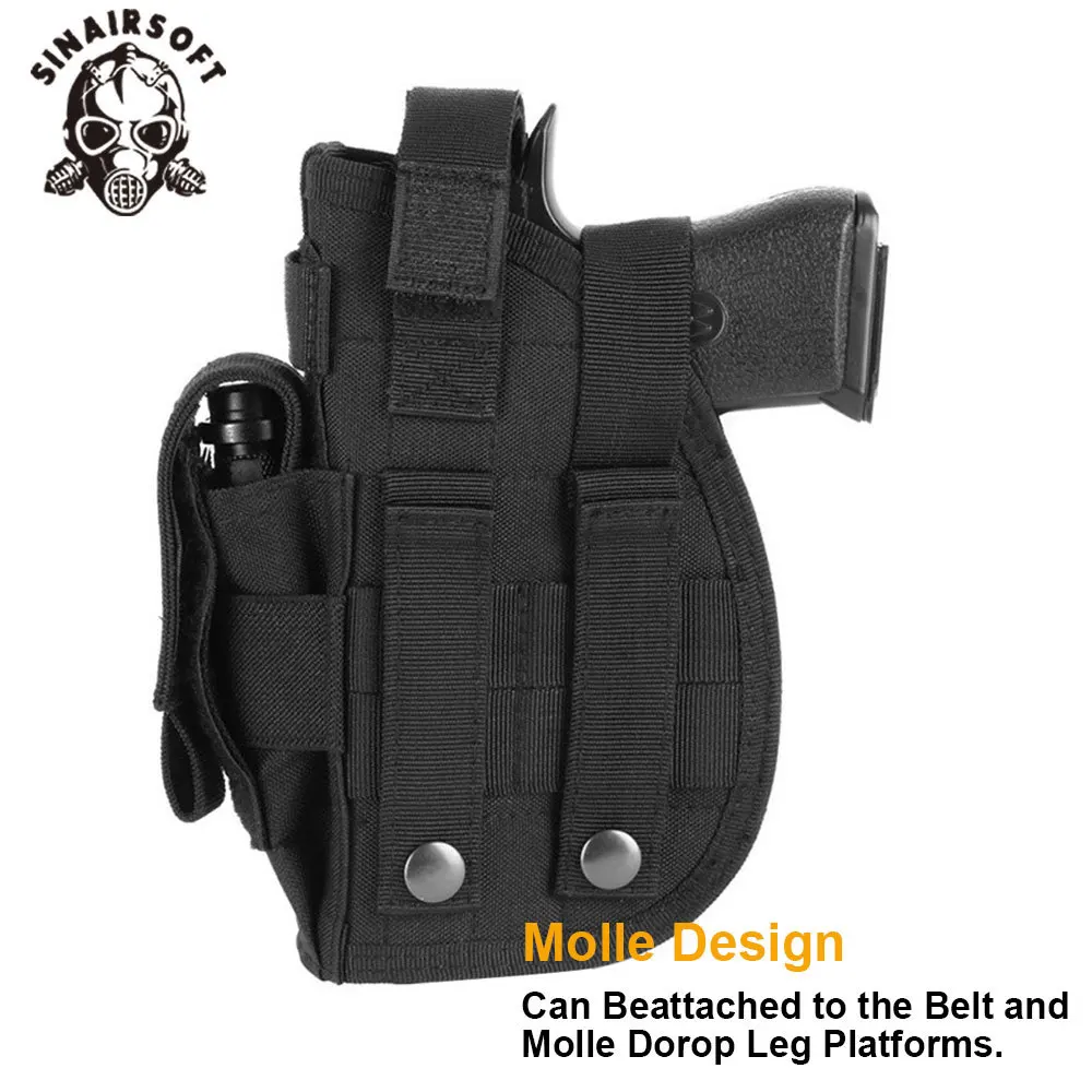 SINAIRSOFT-funda Universal para cinturón, funda para pistola, mano derecha, Molle, bolsa para Rifle, bolsa táctica oculta para revistas, caza - imagen 3